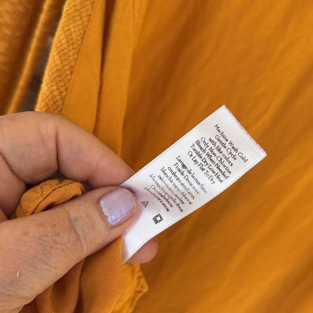 Anthropologie Left of Center Mustard Yellow Long Sleeve Top - Picture 10 of 10